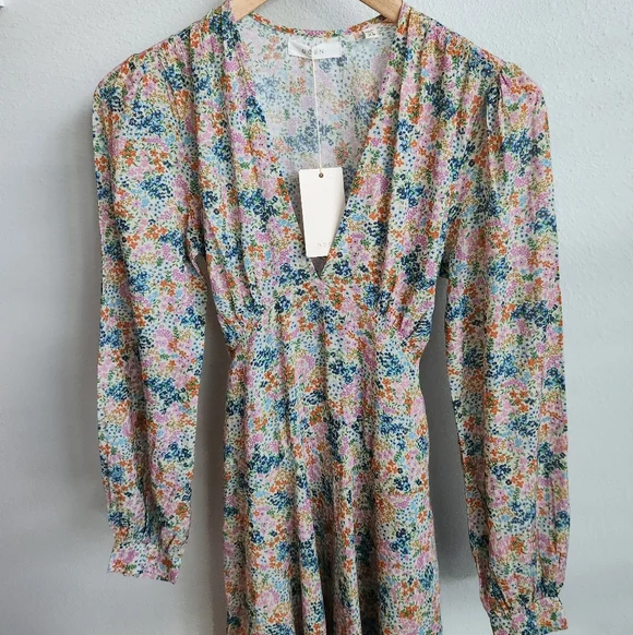Doen Charleston Dress Creme Lady Bird floral Size XS NWT - Picture 8 of 10